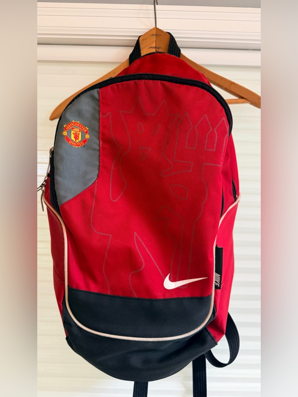 Vintage Nike Manchester United Backpack – Red/Black